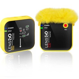 Resim Lensgo 348C Sarı 1V1 Kablosuz Tekli Mikrofon Seti 