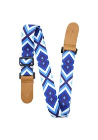 Resim Dmx Guitars Mavi Geometrik Desenli Gitar Askısı 