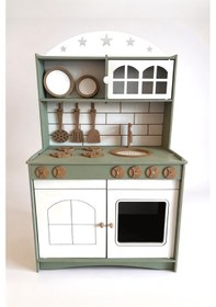 Resim Ihlamur Boyalı Mutfak Montessori Oyuncak Set Ekonomik Seri 