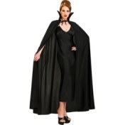 Resim Siyah Renk Yakalı Halloween Pelerini 120 cm 
