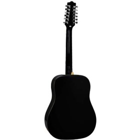 Resim Extreme XA12BK Akustik Gitar (Siyah) | Ihlamur Gövde Kesik Kasa (Cutaway) 