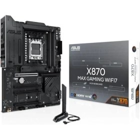 Resim Asus X870 Max Gamıng Wıfı7 Ddr5 Hdmı-Dp Typec Pcıe 5.0 Am5 Atx 