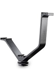 Resim AZT Dslr Ve Aynasız Için 3 Bağlantılı V-shape Bracket Işık Flaş Led Ekran Mikrofon Bağlantı Adaptörü 