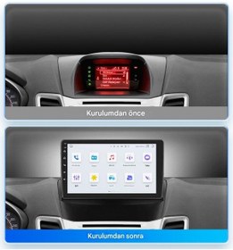 Resim Otolas Ford Fiesta 2009-2017 Yıl Uyumlu 9 Inç 4 Gb Ram 64 Gb Hafıza Multimedya Carplay Navigasyon Kamera 9" 