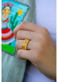 Resim Çgk Çiğdem Gürel Kuyumculuk 22 Ayar Rengi Yaldızlı Hasır Altın Yüzük Yaldız 