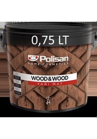 Resim Polisan Wood Wood Ahşap Vernik Maun Su Bazlı 0,75 Lt 