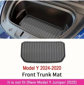 Resim Chuangyinshop Model Y 20-2024 Front Mat Su Tpe Tesla Model Y 2021 2024 Model 3 Highland 2024 2025 Ön Arka Bagaj Halıları 