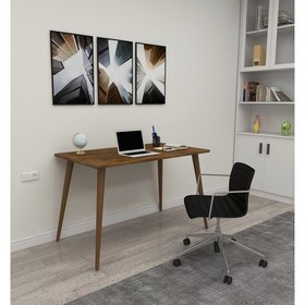 Resim Wood Face Rixy Doğal Ahşap Çalışma Masası Ceviz 116XX60 cm 