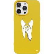 Resim iPhone 14 Pro Max Kravat Telefon Kılıfı 