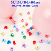 Resim 50/150/300/600 adet Balon Bağlama Klipsi, Balon Bağlama Aracı, Balon Aksesuarları, Daha Hızlı Düğüm Bağlama Aracı, Parti Aksesuarları, Düğün Doğum Günü Yıldönümü Parti Dekor Malzemeleri 