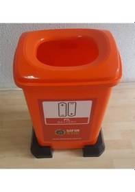 Resim Sıfır Atık Geri Dönüşüm Atık Pil Atık Kovası 50 Lt 