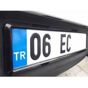 Resim Autowise Parlak Siyah Çerçeveli Oto Plakalık Abs Plastik Esnek Piano Black Plakalık 2 Adet 