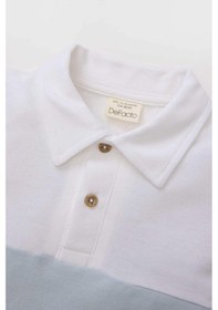 Resim DeFacto Erkek Bebek Polo Yaka Renk Bloklu Pike Kısa Kollu Tişört B9247A525SMWT34 