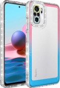 Resim Xiaomi Redmi Note 10s Ile Uyumlu Kılıf Taşlı Ve Renk Geçiş Tasarımlı Lens Korumalı Park Kapak CoverZone