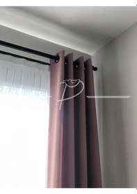 Resim Fon Perde Kapsüllü Kuşgözü Keten Fonluk Aplim Desen 