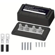 Resim Fochsia Siyah Set 300a Ağır Hizmet 12v Busbar Modülü M8 Terminal Bağlantıları Deniz Araç Karavan Kamyon Güç Dağıtımı 