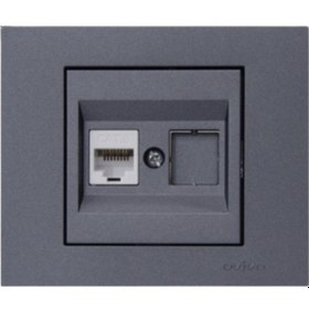 Resim Grano metallıc nümeris telefon priz Füme 