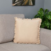 Resim Nuvomon Fırfırlı Diamond Kırlent - Bej - 45x45 cm 