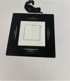 Resim Sadik Anahtar Veya Priz Çerçevesi Siyah 365720913 