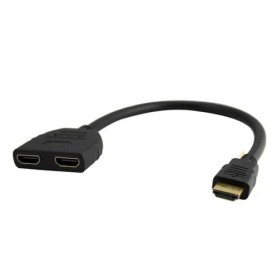 Resim Ti-Mesh Hdmı Male To 2 Hdmı Female 1 İn 2 Out Splitter Converter Adapter Kablo - 15Cm 