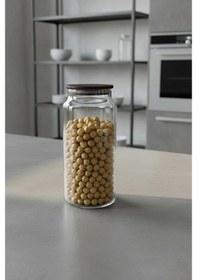 Resim Nero Zone Cam Saklama Kabı Kavanoz 1300ml Şeffaf 