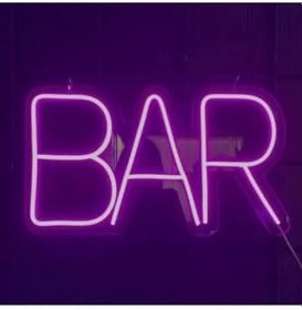 Resim SANEC Bar Yazili Neon Led Işikli Tabela 