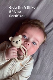 Resim Silikon Diş Kaşıyıcı | Izagaralı Ergonomik Tasarım - Bej 