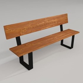 Resim Deryawood Ahşap Arkalıklı Bank (açık ceviz, 37CM160CM45CM YÜKSEKLİKK) 