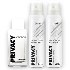 Resim Privacy Addiction Edt 100 ml Kadın Parfüm + 2x150ml Deodorant Set 1742751043423 