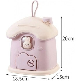 Resim Piev Dekoratif Sevimli Anahtarlı Ev Baca Para Kumbarası 