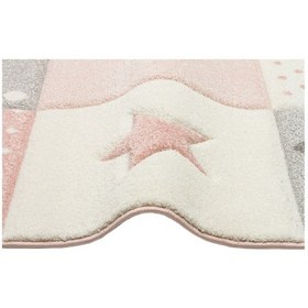 Resim Eko Halı Eko Kids Kds 05 Grey Pınk Hav Toz Vermez Çocuk Odası Halısı 