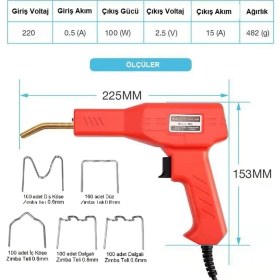 Resim Yate10 Plastik Zımba Teli Kaynak Makinası 100W/220V+500 Adet Tel 