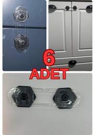 Resim Can Yıldız Plastik Bebek Ve Çocuk Güvenlik Dolap Çekmece Kilidi Siyah 