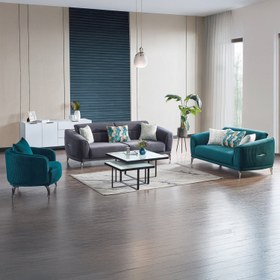 Resim Evora Koltuk Takımı - FER 608 ANTRASİT / EVORA KOLTUK TAKIMI (3+3+1+1) 