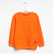 Resim Modelli Bisiklet Yaka Sweatshırt Turuncu 