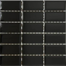 Resim Vitra 5X10 Metro Tiles Mozaik Siyah Karo (1 M2) 