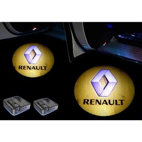 Resim Renault Sarı Araçları Için Kapı Altı Logo 7 LED Projektör (2 Adet) 