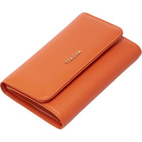 Resim Turuncu Deri Kadın Cüzdan - S1CB00005730-H67 
