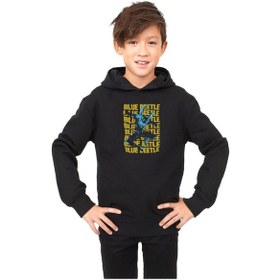 Resim Tshirthane Blue Beetle Lettern Siyah Çocuk 3ip Kapşonlu 001 Siyah 