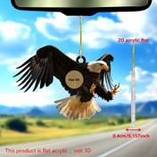 Resim 2D Düz - [2D Düz] 1 Muhteşem Uçan Kartal Dekoru, 2D Çok Fonksiyonlu Akrilik Asılı Süs, Araba Asılı Süs, Sırt Çantası Asılı Süs ve Aile ve Arkadaşlar için Tatil Hediyesi Olabilir 