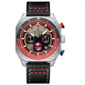 Resim Naviforce Deri Kordon Kırmızı Fonksiyonlu Analog Erkek Kol Saati 