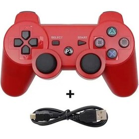 Resim Kırmızı-sony Ps3 Denetleyici Desteği Bluetooth Kablosuz Gamepad Play Station 3 Joystick Konsolu Forps3 Controle Pc İçin 