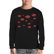 Resim Naruto - Akatsuki Siyah Çocuk Sweatshirt Siyah 