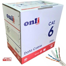 Resim Onli 305Mt 23AWG UTP CAT6 Network Kablosu Gri Yerli Üretim 