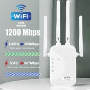 Resim OURLIFE Wi-Fi 6 Sinyal Güçlendirici Tekrarlayıcı - 1200Mbps Çift Bantlı (2.4GHz/5GHz), Stabil Ev Kapsama için 4 Antenli, Kolay Kurulumlu WiFi Genişletici, AB Fişi (220-240V), Sağlam İnternet Bağlantısı | Şık Beyaz Tasarım | Sağlam Bağlantı, Ev İçin Wifi Sinyal Güçlendirici 