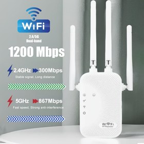 Resim OURLIFE Wi-Fi 6 Sinyal Güçlendirici Tekrarlayıcı - 1200Mbps Çift Bantlı (2.4GHz/5GHz), Stabil Ev Kapsama için 4 Antenli, Kolay Kurulumlu WiFi Genişletici, AB Fişi (220-240V), Sağlam İnternet Bağlantısı | Şık Beyaz Tasarım | Sağlam Bağlantı, Ev İçin Wifi Sinyal Güçlendirici 