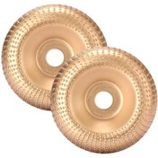 Resim Kosona Ahşap Taşlama Diski 100mm, Köşe Fırçası İçin, 16mm Çap, Altın Renk, 2 Adet Paket 