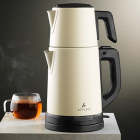 Resim Aryıldız Tea Harmony Çay Makinesi Krem 
