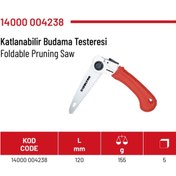 Resim İzeltaş Budama Testere (Katlanır) 120mm 