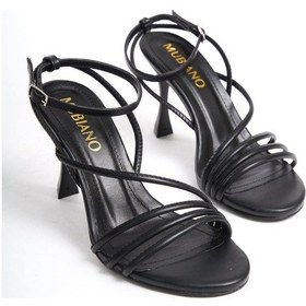 Resim Mubiano Mbhrn520-s Kadın Arkası Açık Yüksek Siyah Topuklu Sandalet Siyah 